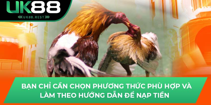 Bạn chỉ cần chọn phương thức phù hợp và làm theo hướng dẫn để nạp tiền